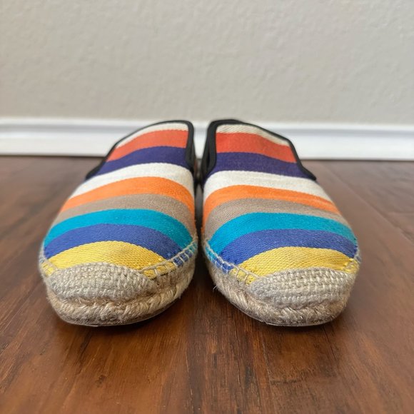 CELINE Phoebe Philo Multicolor Striped Espadrilles Flats Loafers - Picture 6 of 13